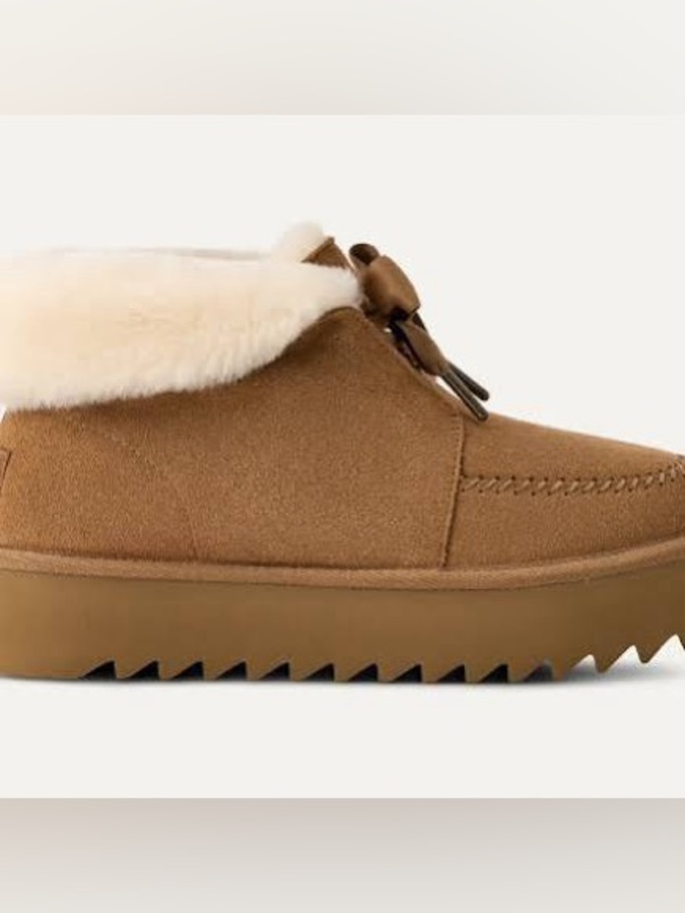 A+ Condition UGG Kallen Platform Tan/Sheepskin Size 8